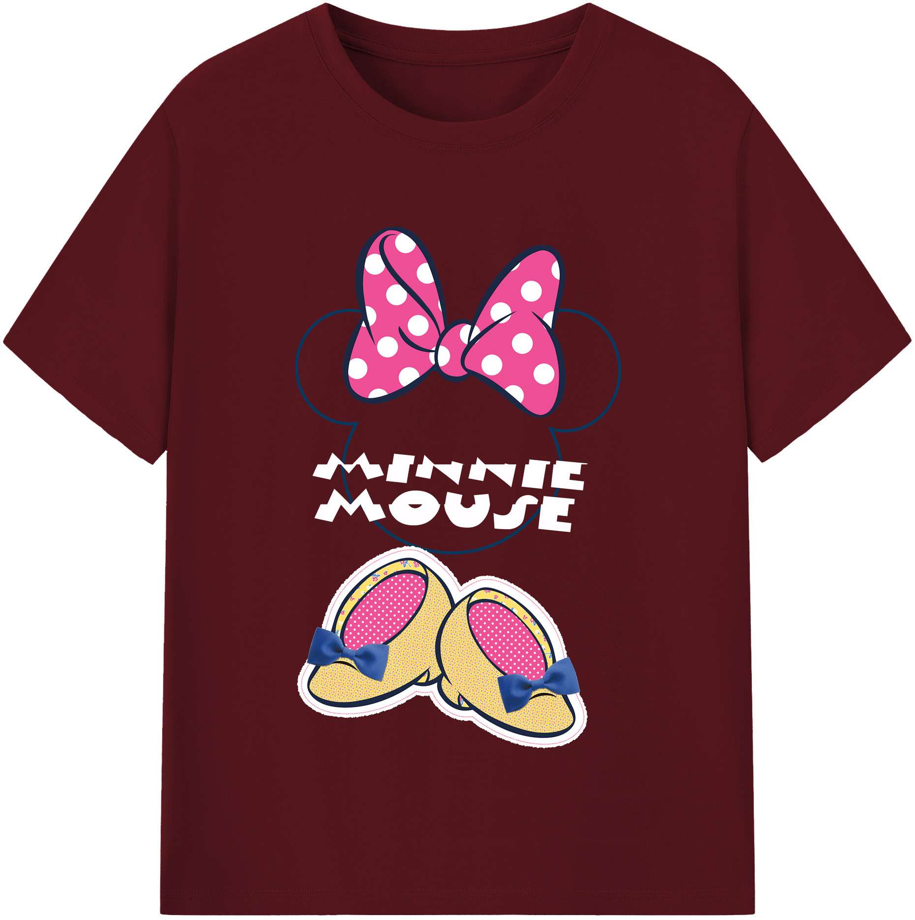 （画像用） ミッキーマウス Mickey Mouse 綿100％半袖Tシャツ（フロントプリント）